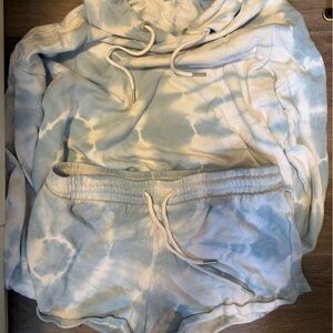 Z Supply Sky and Cloud Hoodie and shorts set